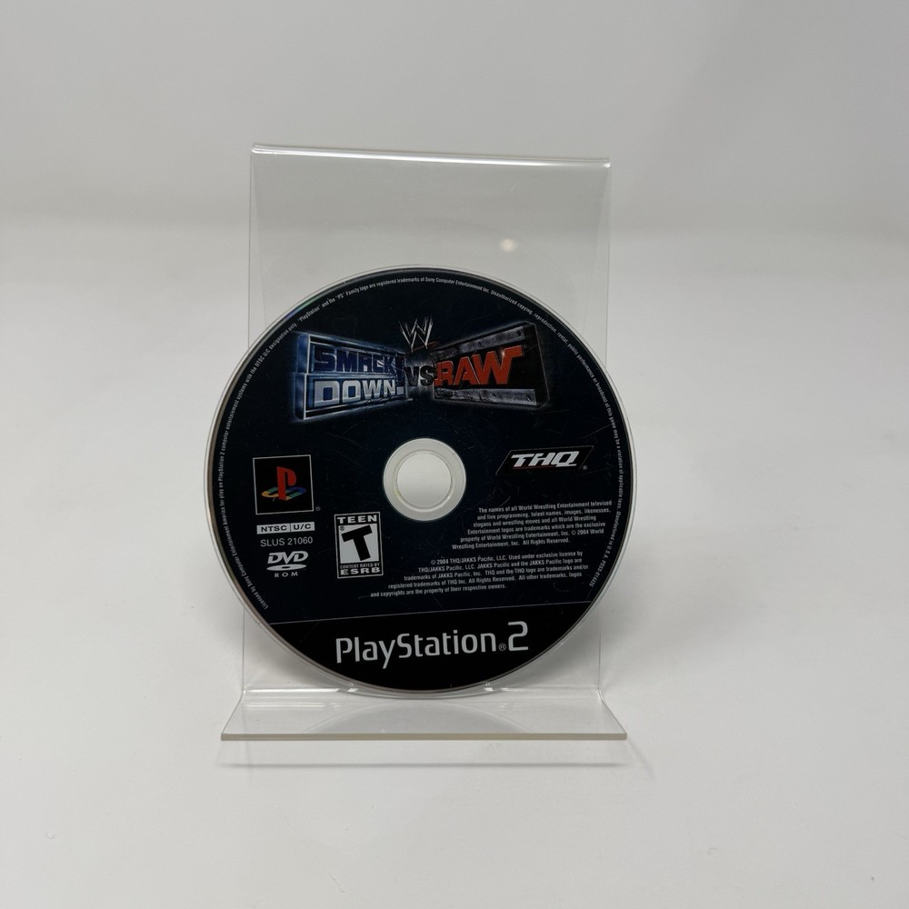 WWE SmackDown vs. Raw (Sony PlayStation 2, PS2, 2004) - Disc Only