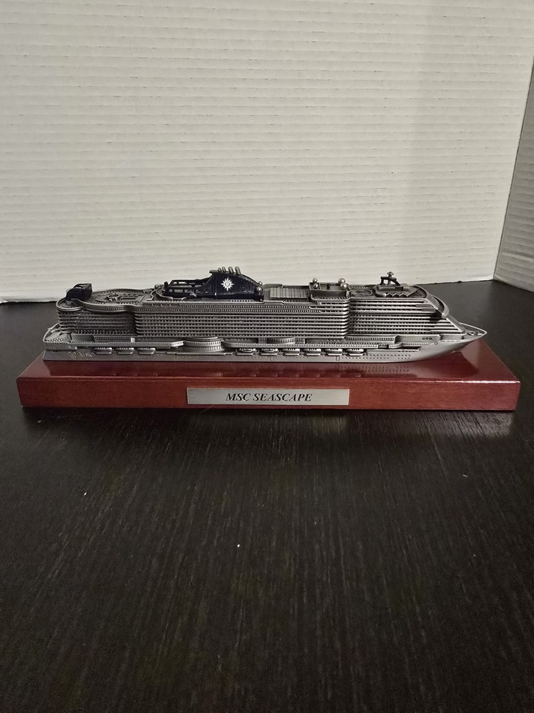 MSC Seascape Pewter Metal Ship Display Piece Model New No Box