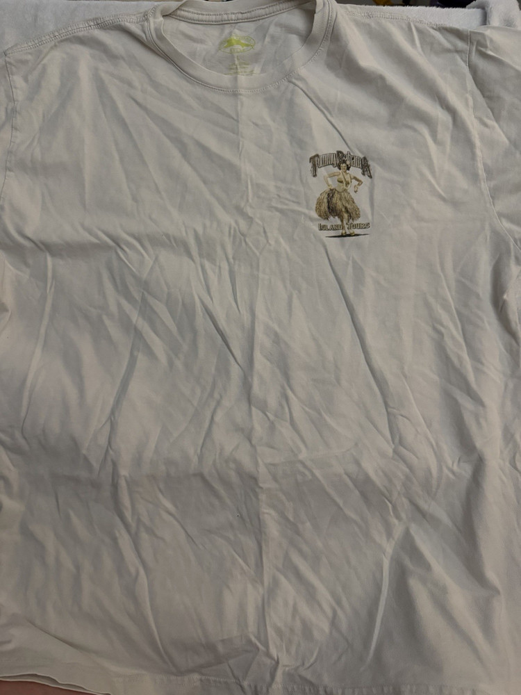 Tommy Bahama Men's White Island Tours Graphic Print Crew Neck T-Shirt L