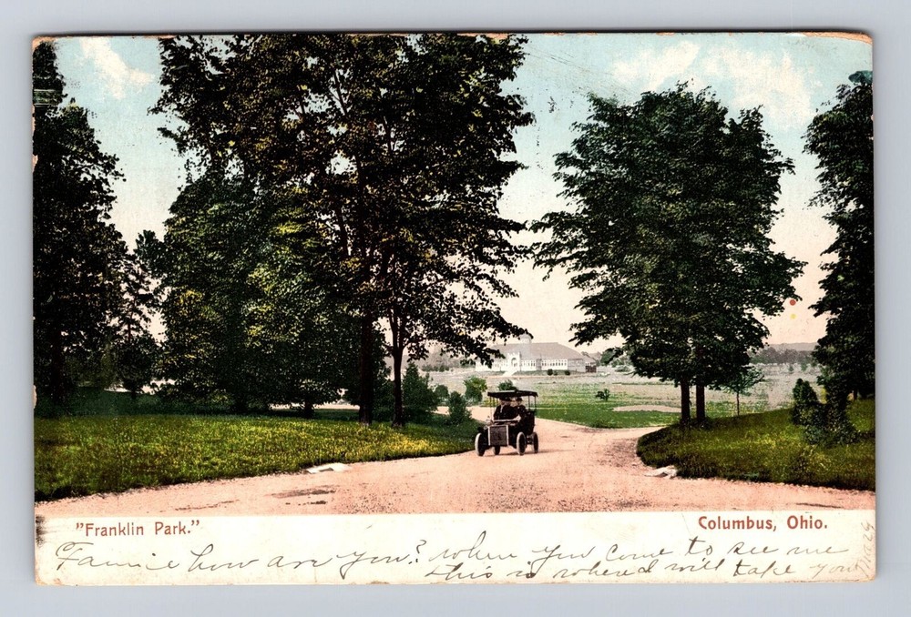 Columbus OH-Ohio, Franklin Park, Antique, Vintage c1908 Souvenir Postcard