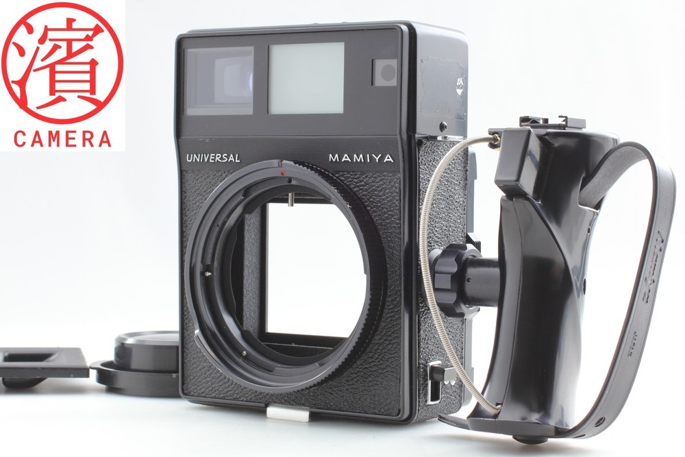 [Near MINT w/ Grip ] Mamiya Universal Press Black Film Camera Body From Japan