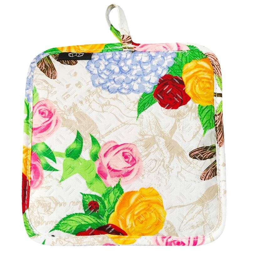 Rose Dragonfly Silicone Hot Pad with Two Sugar Lumps Design