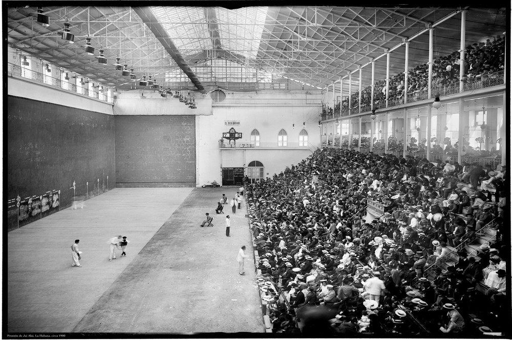 Decoration Poster.Wall art decor.1900 Cuba B&W Photograph.Jai Alai sport.11249