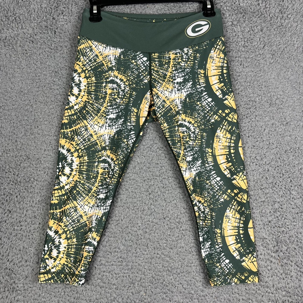 Green Bay Packers NFL Team Apparel Women’s Leggings Size Small Gym Yoga Athletic