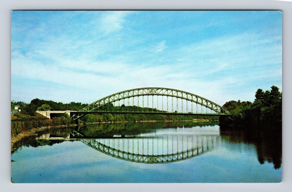 Tyngsboro MA- Massachusetts, Tyngsboro Bridge Merrimack River, Vintage Postcard
