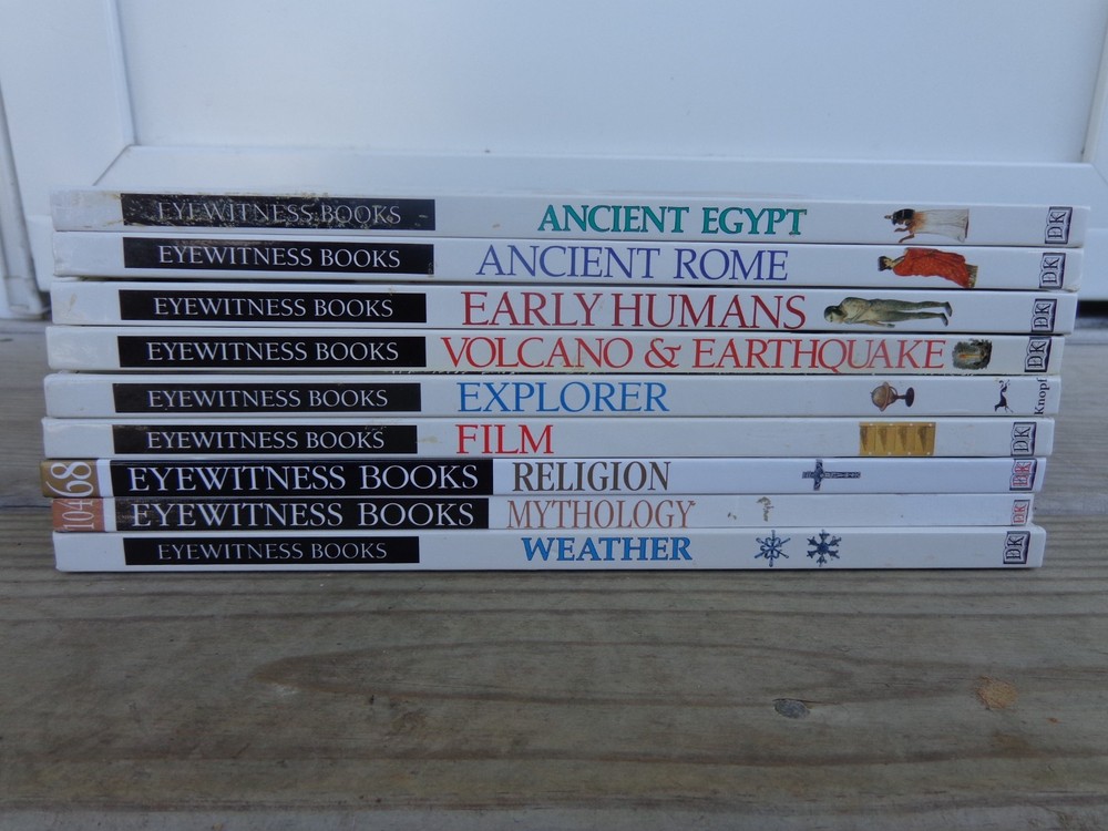 DK Eyewitness Book Lot 9 HC Illustrated Non-Fiction Educational Homeschool