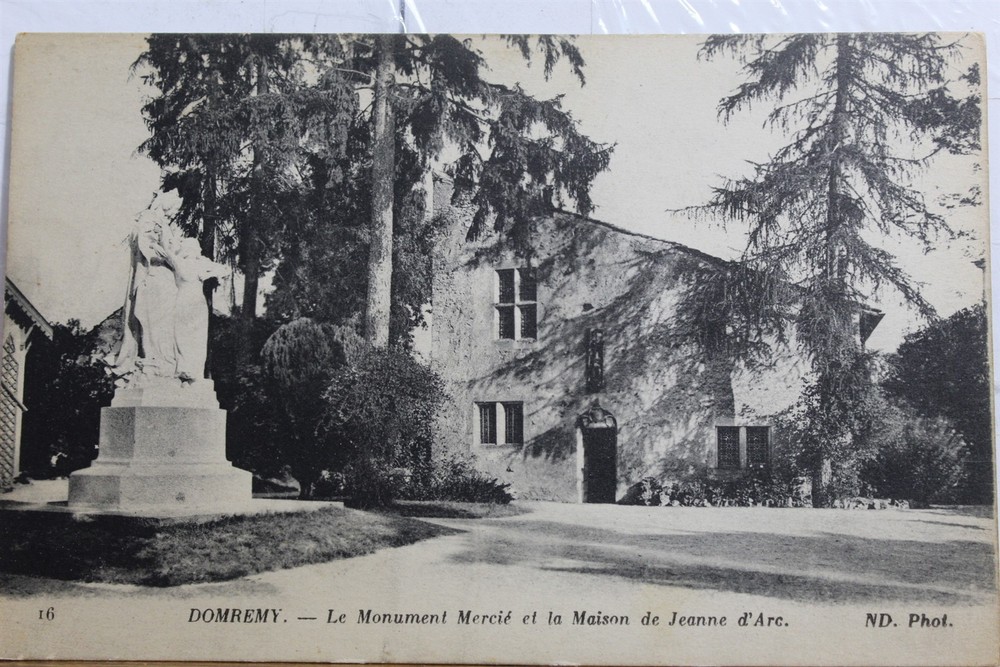 France Domremy Mercie Monument Joan of Arc House Postcard Old Vintage Card View