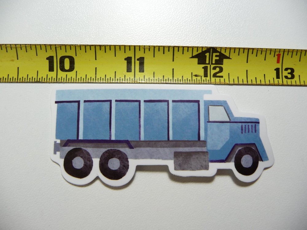 Cartoon Heavy Duty Dump Truck Construction Equipment Decal Sticker