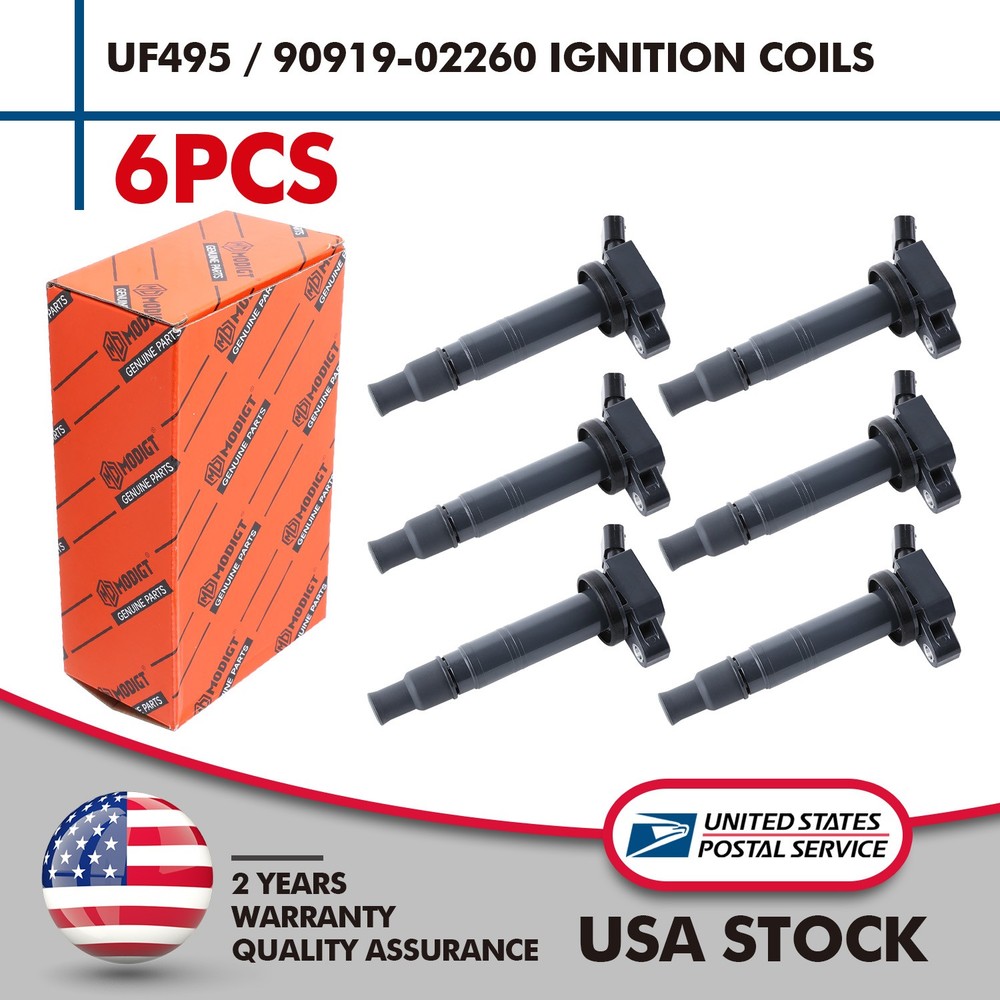 6 Ignition Coil Pack for Toyota Camry Tacoma Tundra 4Runner Lexus Scion xB UF495