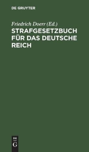 Strafgesetzbuch Für Das Deutsche Reich (Hardback)Another great item from Rarewaves USA | Free delivery!