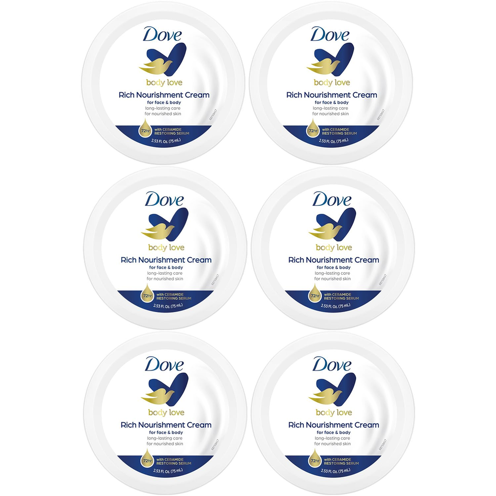 Dove Body Love Rich Nourishment Cream, Face, Hand & Body Lotion for Extremely Dr