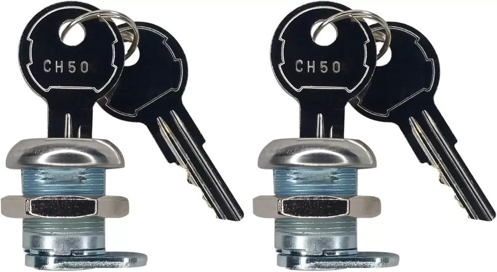 (2 Pack Keyed Alike) Truck Tool Box Locks with Keys - Replacement Pickup Toolbox