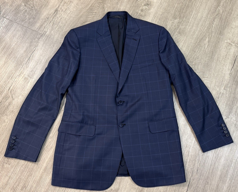 Brioni  NM Colosse Navy Windowpane Wool Sport Coat Blazer EU 52/ US 42 Italy