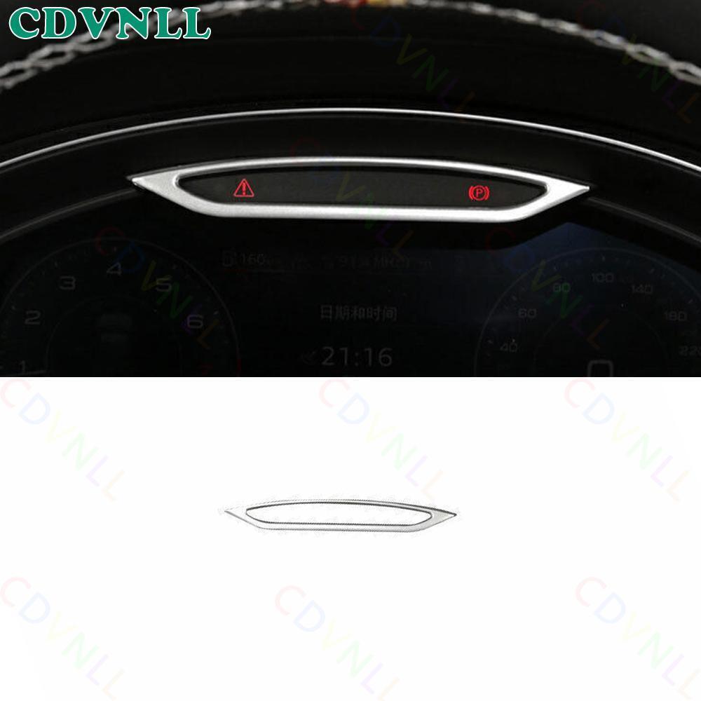 For Audi A6 A7 S6 S7 2019-2024 Silver Steels Dashboard Panel Frame Trim 1PCS