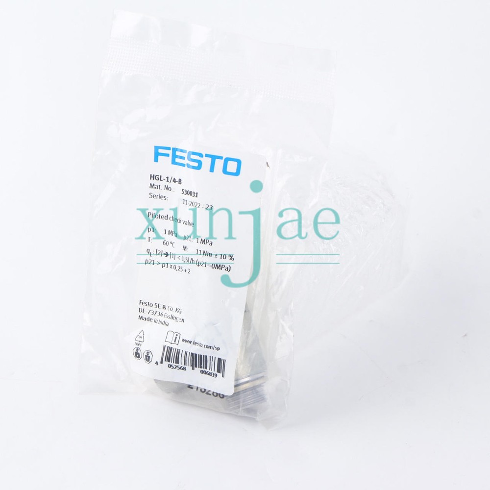 One FESTO check valve HGL-1/4-B 530031 New