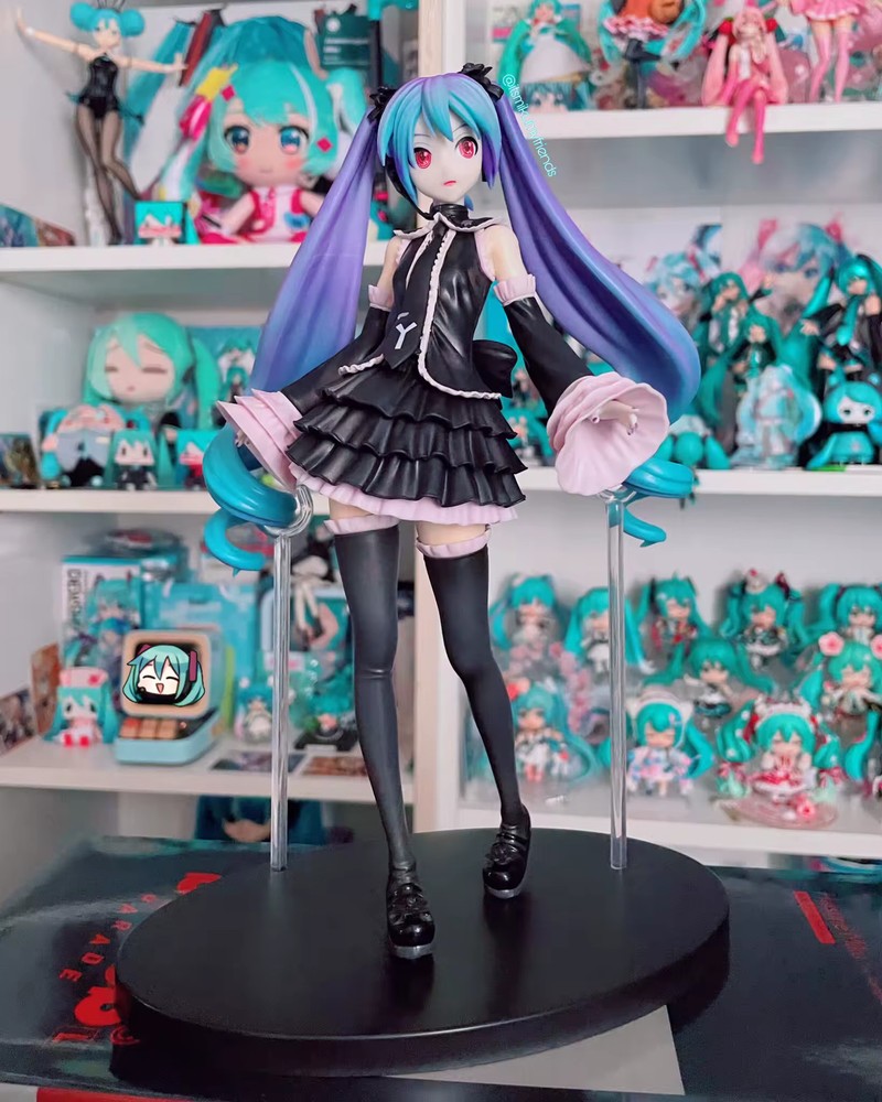 Hatsune Miku Project DIVA Future Tone Black Dress 17cm Anime Figure Toy No Box