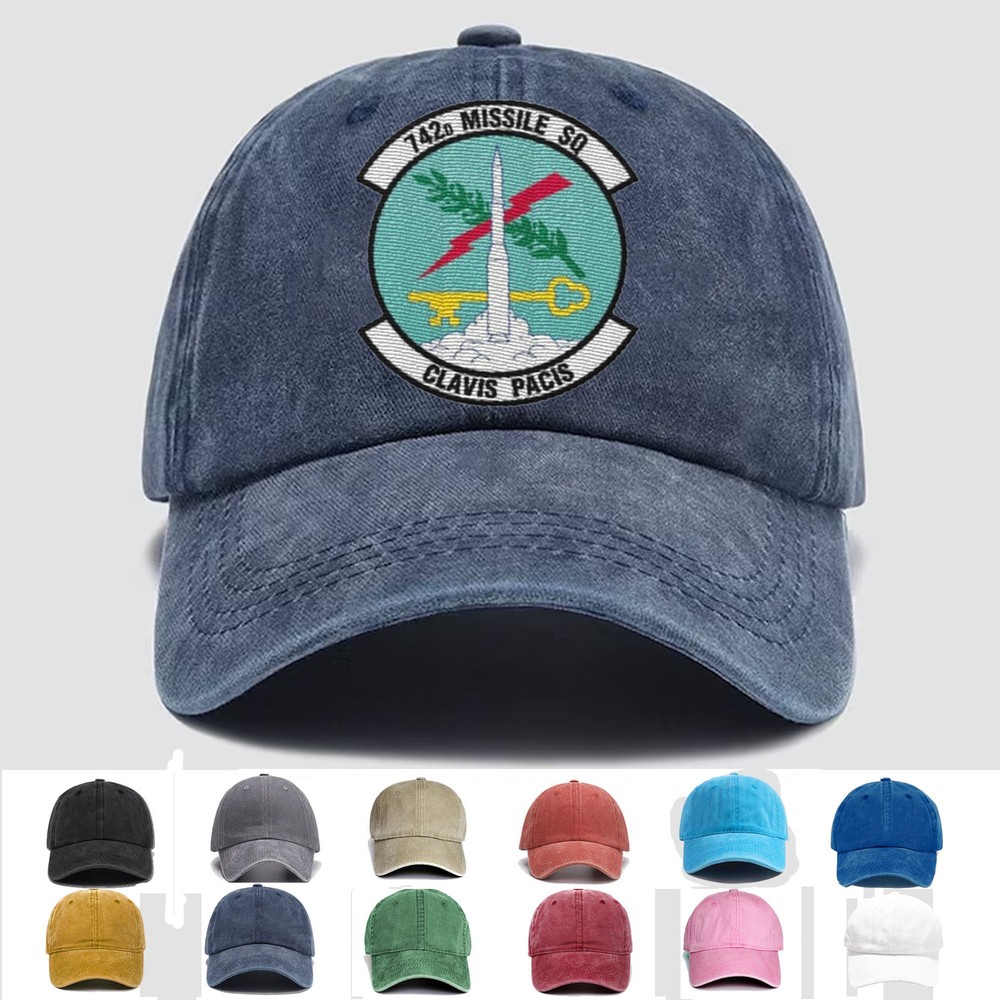 Custom Embroidered Hat 742d Missile Squadron, Veteran Cap, Trucker Hat, Gift