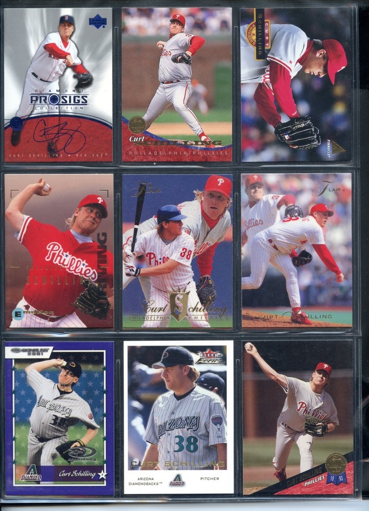 Curt Schilling Lot of 27 Mainly NM to NM/MT Orioles Phillies Red Sox Diamondback
