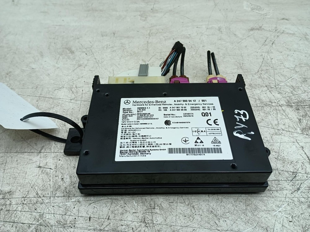 MERCEDES A CLASS BLUETOOTH CONTROL MODULE ECU A2479009412 W177 2018 - 2025