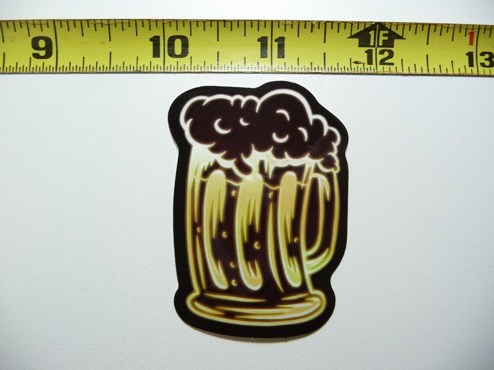 Frosty Beer Mug Neon Decal Sticker for Laptop Fun Cute Decor