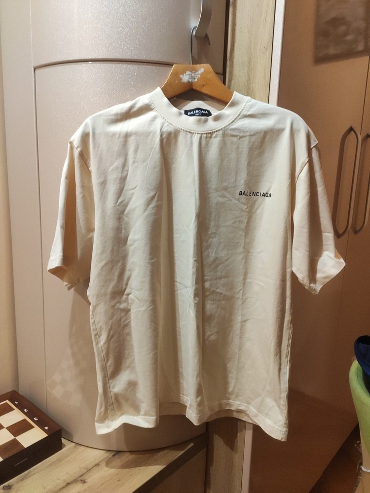 Balenciaga Men's Cotton Logo Print T-shirt Size Medium Pre-owned