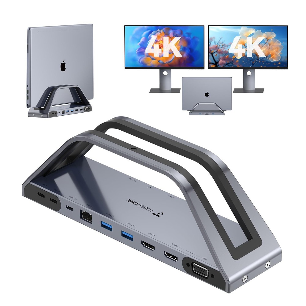 14-in-1 MacBook /Docking Station Dual 4K Monitor, Laptop Docking Station Stan...