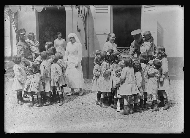 Photo:Paris France 1918 Belgian Children American Red Cross Refugee Hostel