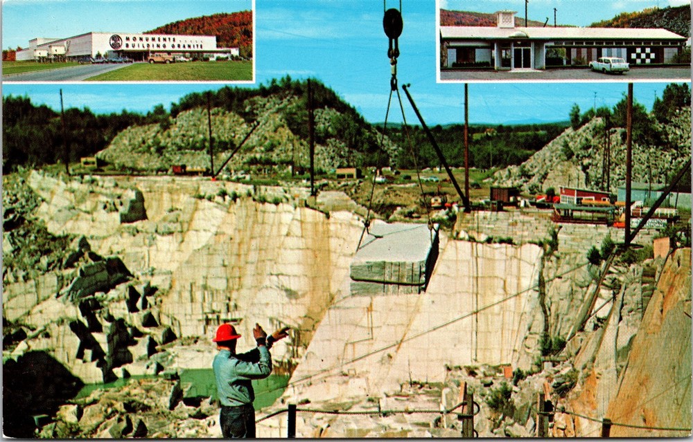 Rock Of Ages Granite Quarry Barre Vermont VT Multi View Unposted Postcard