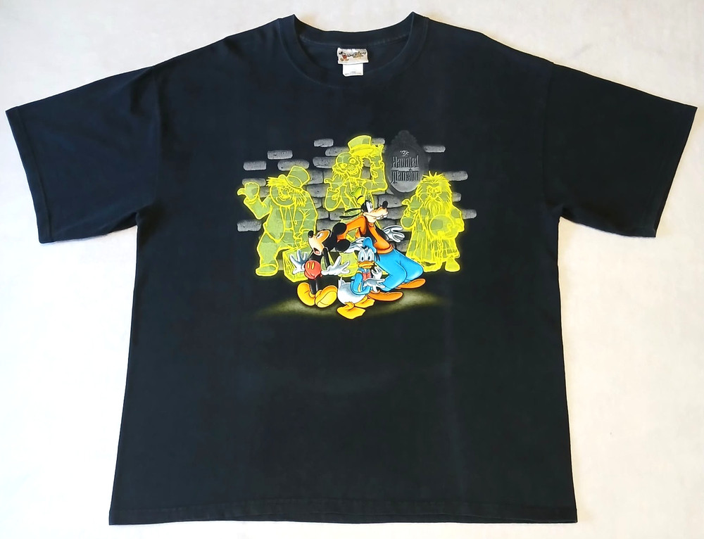 Vintage Disney The Haunted Mansion T-Shirt Men's L Double Sided Rare 90's READ