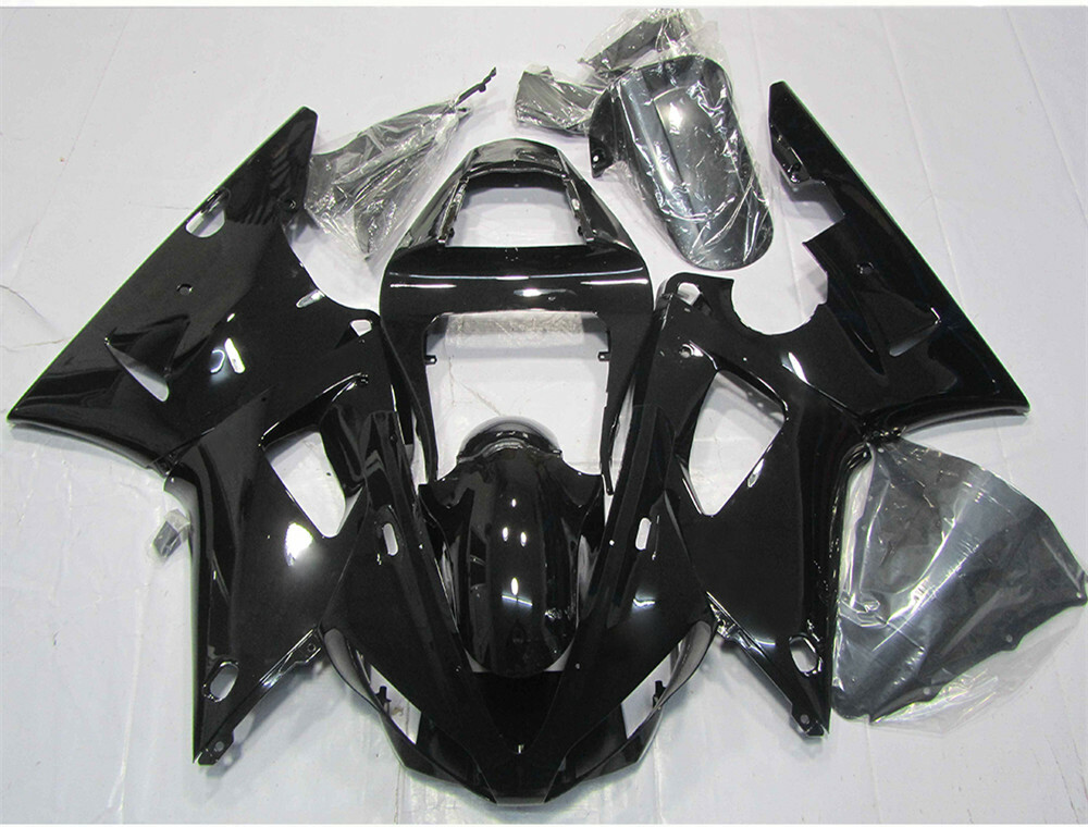 Glossy Vivid Black ABS Bodywork Fairing Body Kit for Yamaha YZF R1 2000 2001 US