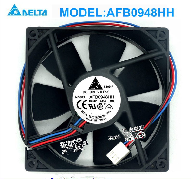 1 pcs  Delta Fan AFB0948HH 48V 0.14A 9025 9CM 3 pin  Chassis/Server/Inverter Fan