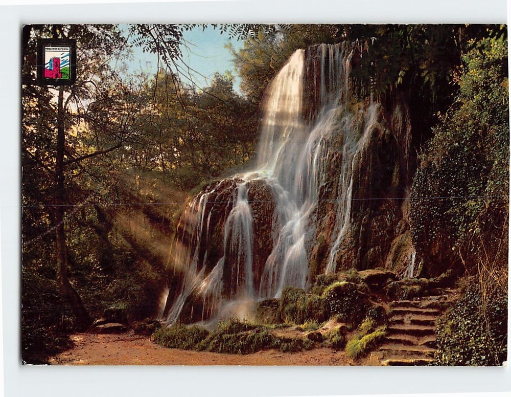 Postcard Trinidad waterfall Monasterio De Piedra Zaragoza Spain