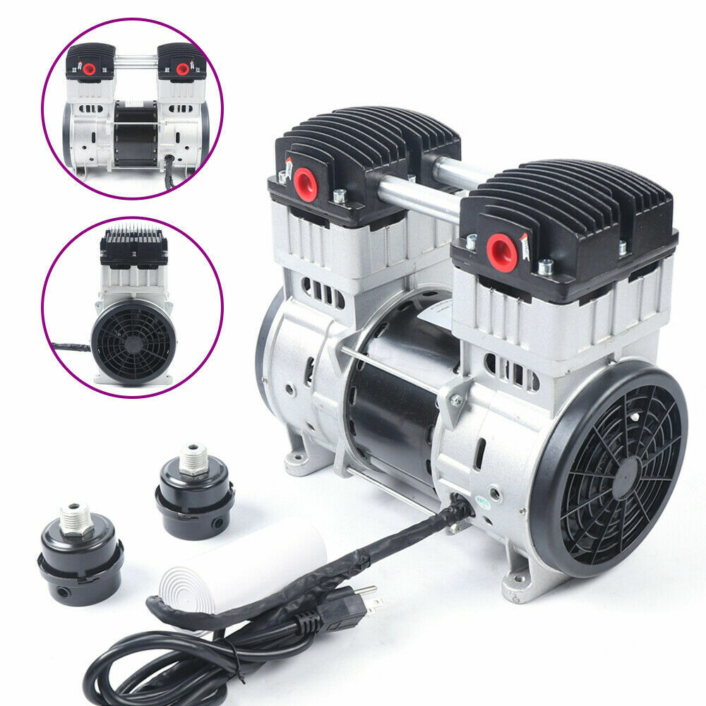 1100W 7CFM Silent Oilless Mute Air Compressor Pump Head