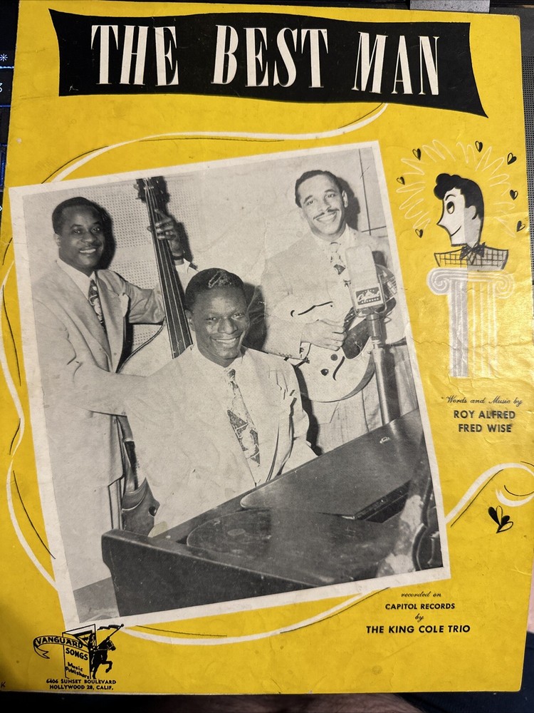 G 1946 Sheet Music NAT KING COLE ‘The Best Man’