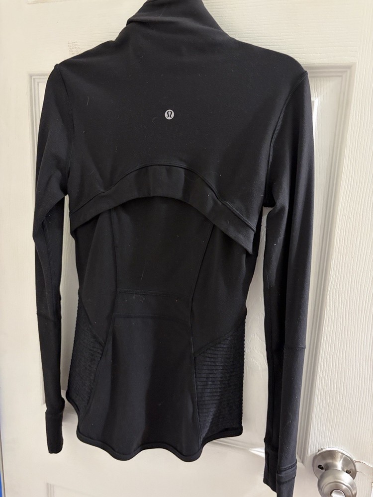 lululemon Define Jacket Womens 8 Black Full Zip Thumbholes Pockets Stretch