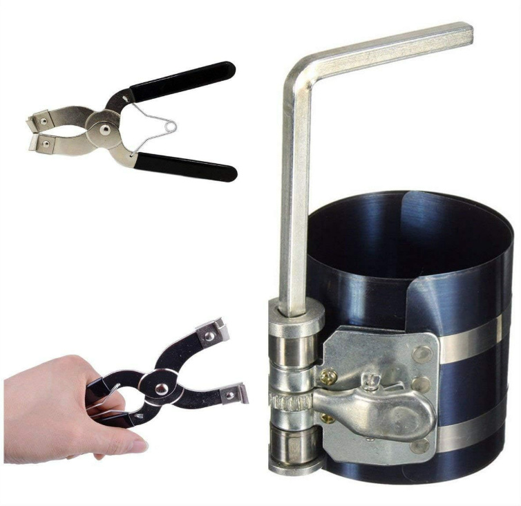 Piston Ring Compressor Tool with Piston Ring Pliers