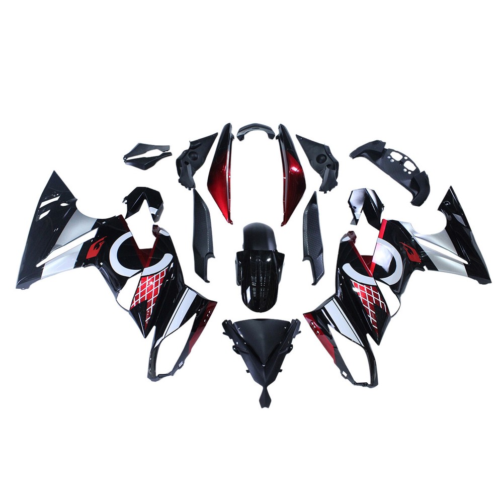 Red Black Fairing Kit for 2009-2011 Kawasaki Ninja 650R ER-6F Injection Bodywork