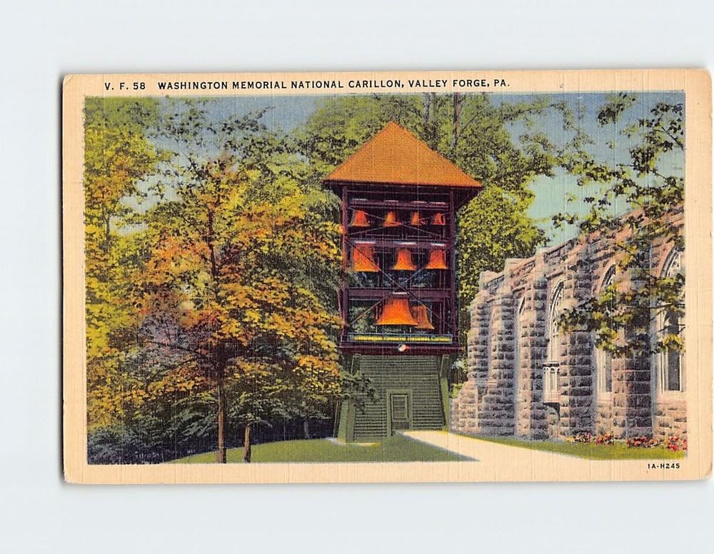 Postcard Washington Memorial National Carillon Valley Forge Pennsylvania