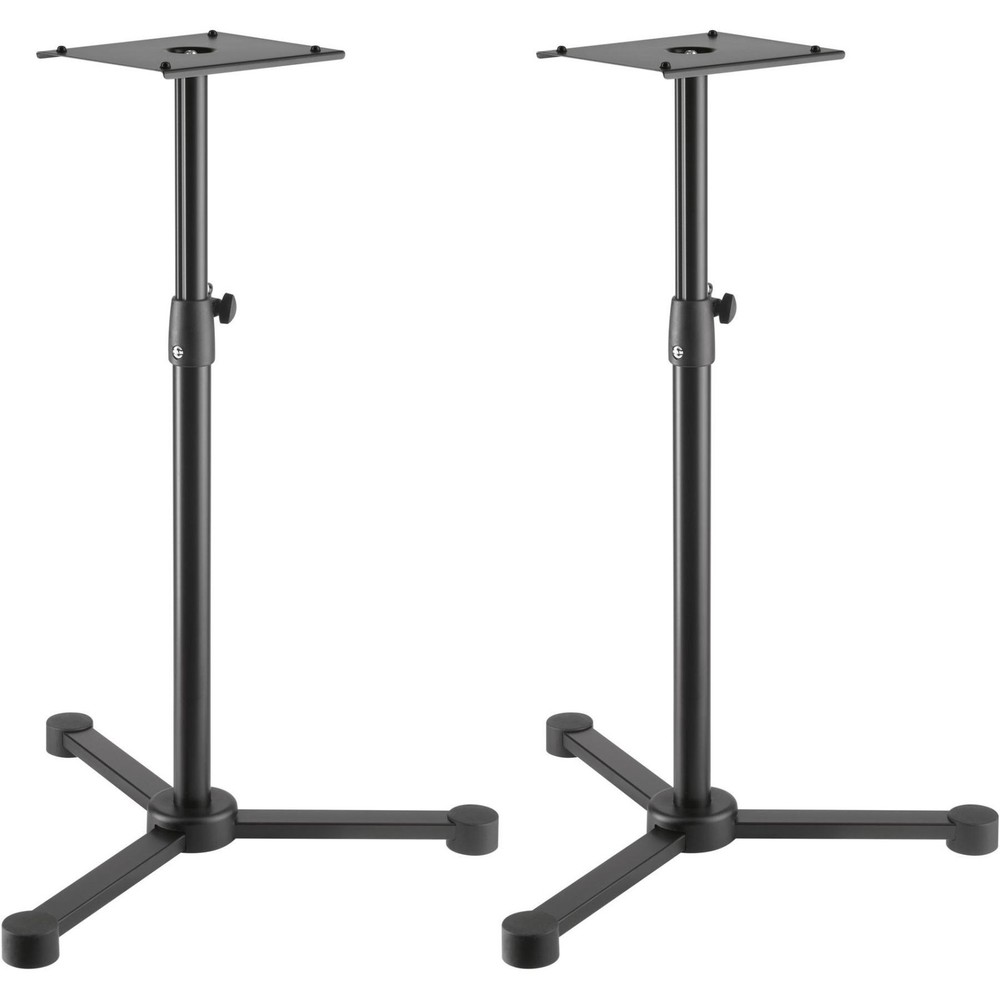 K&M 26720.022.55 Adjustable Monitor Speaker Stand Pair - Black