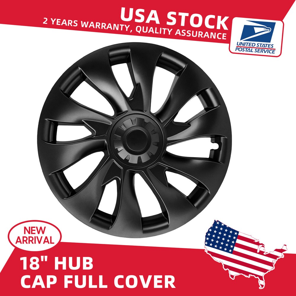 Tesla Model 3 18-Inch Blade Wheel Cover Hubcap Set - Full Coverage US