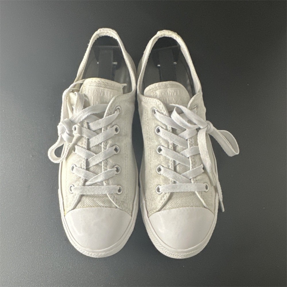 Converse All Star White Canvas Breathable Sneakers Lace Up 547154F Women's US 9