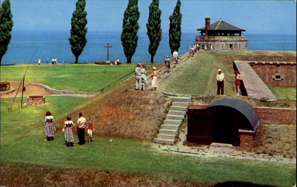 Old Fort Niagara ramparts Youngstown New York Millet Cross ~ 1960s France