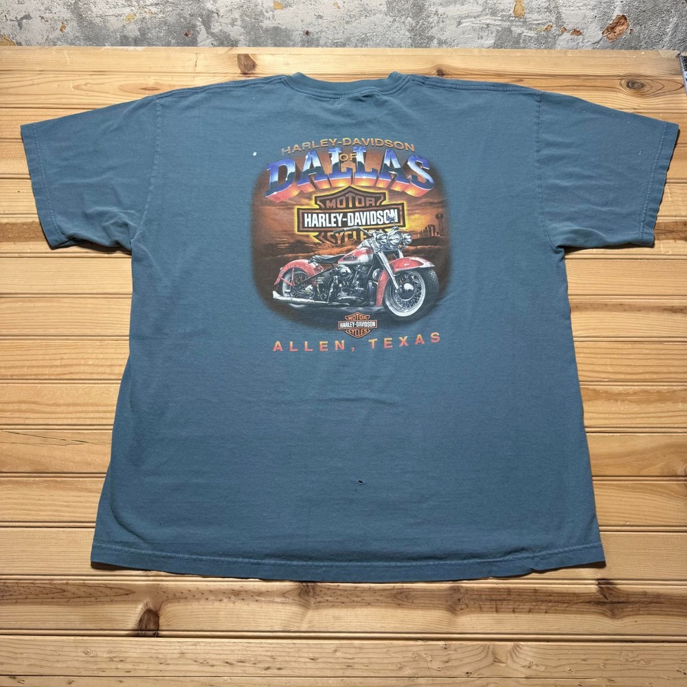 Vintage 1999 Harley Davidson Dallas Allen Texas Biker Motorcycle T-Shirt - 2XL