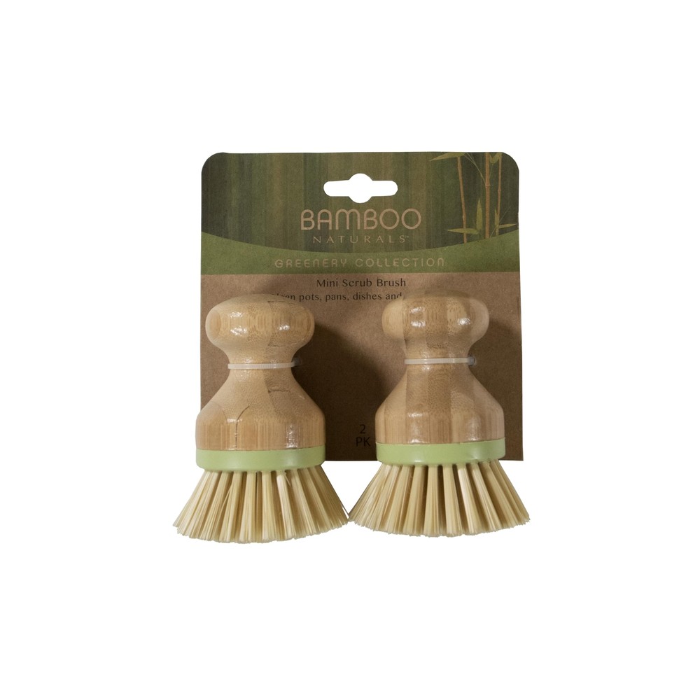 Naturals Greenery Mini Scrub Brush, Made of Sustainable and Recycled Plastic,...
