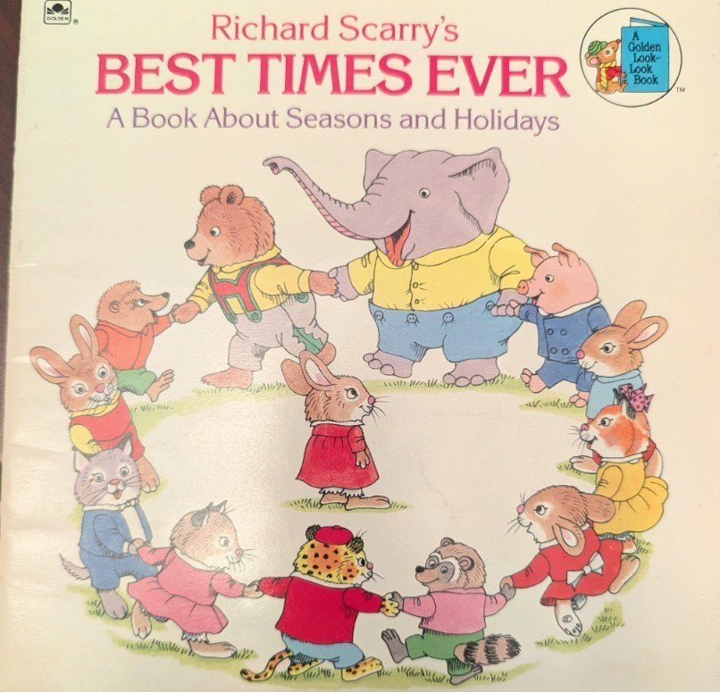 Richard Scarry Best Times Ever Seasons & Holidays Golden Look-Look HC 1988 Illus