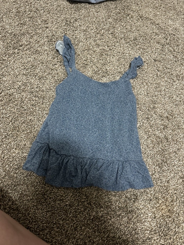 Posh Peanut 5-6T bamboo girls blue tank top