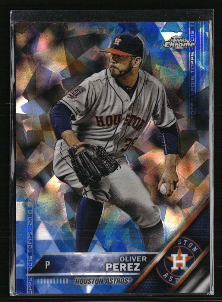 Oliver Perez 2016 Topps Chrome Sapphire #143 Baseball Card RC Refractor