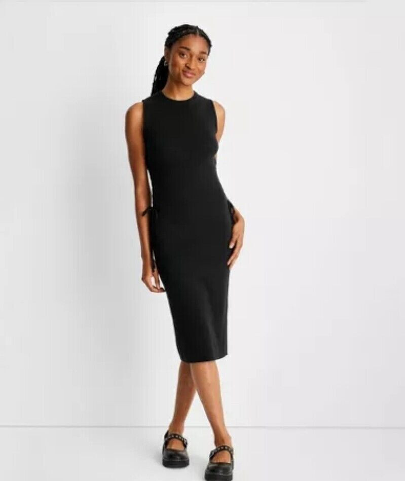 Future Collective Ebony Midi Sweater Dress Sleeveless ~ Women's ~ Sz: 1X