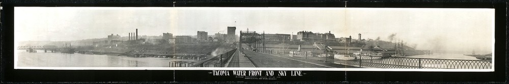 Photo:1909 Panoramic: Tacoma,Washington water front,sky line