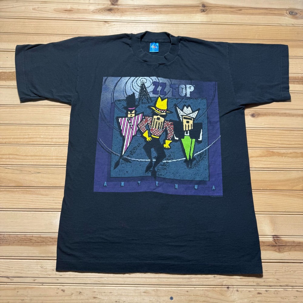 Vintage 1994 ZZ Top Antenna World Tour Blues Rock Band Concert Shirt USA - Large